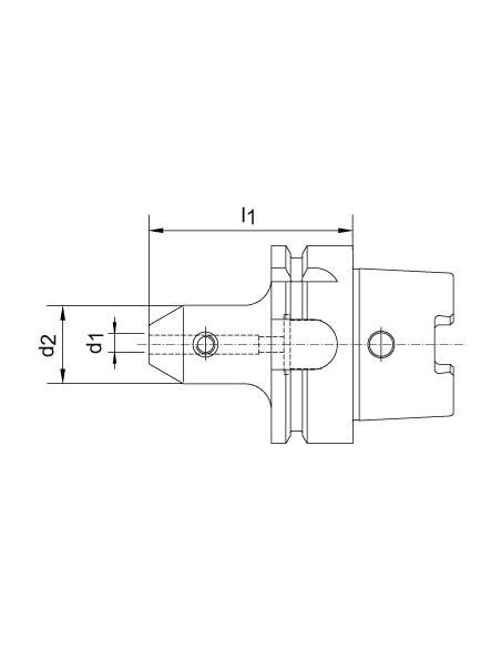 Mandril sujeción tipo W DIN69893A HSK-A63 12x80mmHAIMER