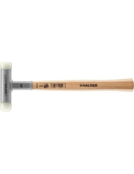 Martillo nylon SUPERCRAFT25mm c. 1 rebaj. Cabeza sin contragolpe HALDER