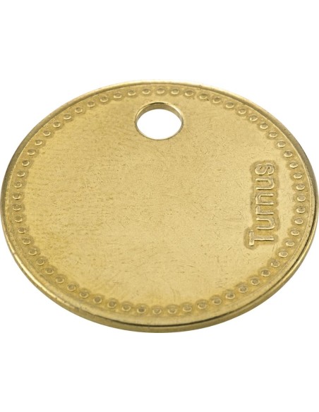 Marca herramienta latón Ø27mm, agujereado, con borde perlado KUKKO