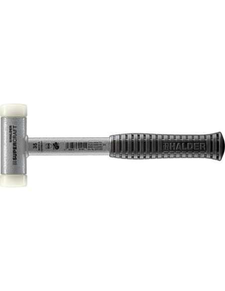 Martillo superficie blanda con mango de tubo de acero sin contragolpe 35mm HALDER