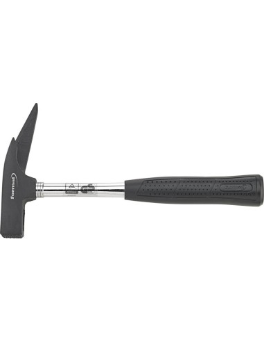 Martillo punta rugosa conportaclavos y mango tubo acero 600g