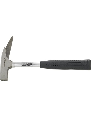 Martillo punta rugosa conportaclavos y mango tubo acero 600g