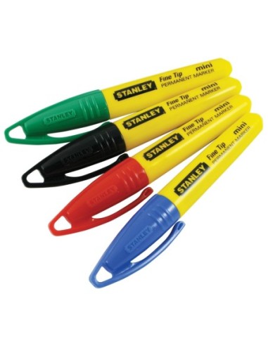 Marcador mini punta fina x 72 (contenedor: negro, azul, rojo, verde)