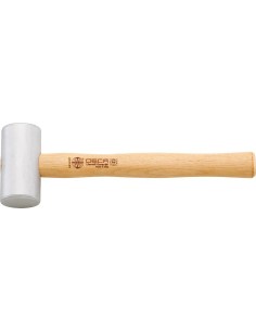 Martillo de aluminio cilíndrico con mango de nogal 750g DIN 6491 OSCA