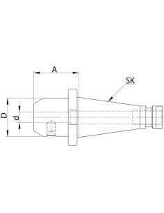 Portafresas DIN2080 D6mm SK40 Fortis 2