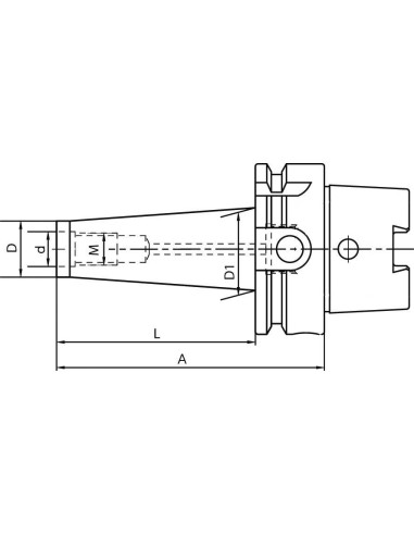 Alojamiento para fresa atornill. DIN69893 A HSK-A63 M8x50mm FORTIS