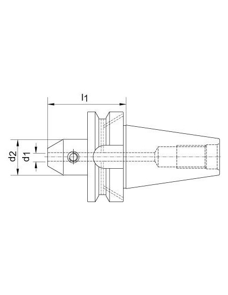 Portafresas JISB6339ADB BT40 20mm A100 FORTIS
