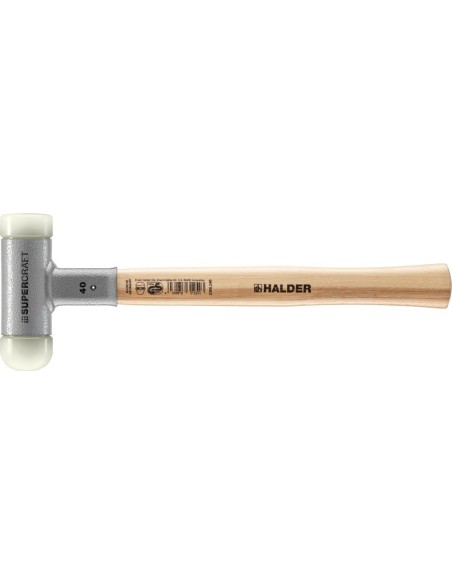 Martillo nylon SUPERCRAFT40mm c. 1 rebaj. Cabeza sin contragolpe HALDER