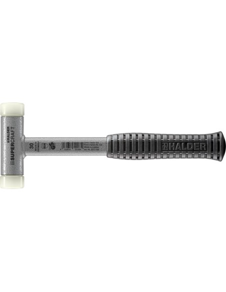 Martillo superficie blanda con mango de tubo de acero sin contragolpe 30mm HALDER