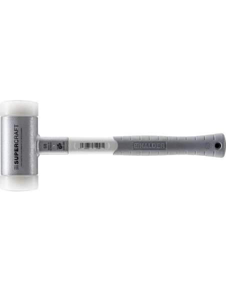 Martillo nylon SUPERCRAFT60mm sin contragolpe con mango 3 componentes HALDER