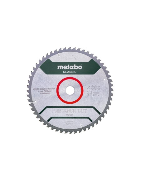 HOJA DE SIERRA 305X30 METABO 628064000 precision cut wood - classic D56 DI 5° neg