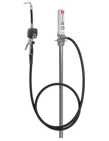 PAQUETE ESTACIONARIO DE BOMBA NEUMÁTICA PUMPMASTER 2 - 3:1 PARA ACEITE CON PISTOLA CONTADORA, BIDÓN 205 L