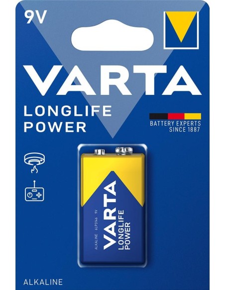 Pilas LONGLIFE Power 9 V bloque eléc. blíster de 1ud. VARTA