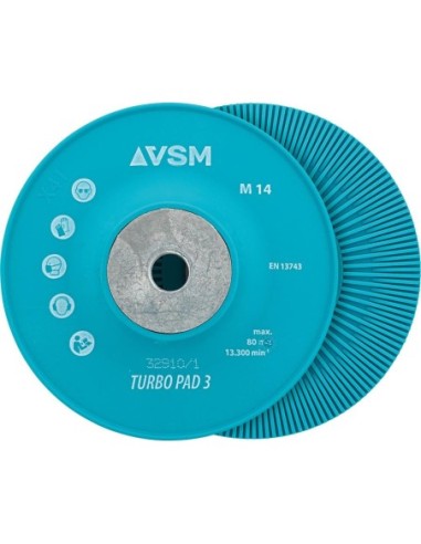 Plato apoyo TURBO PAD 3 M14 125mm VSM