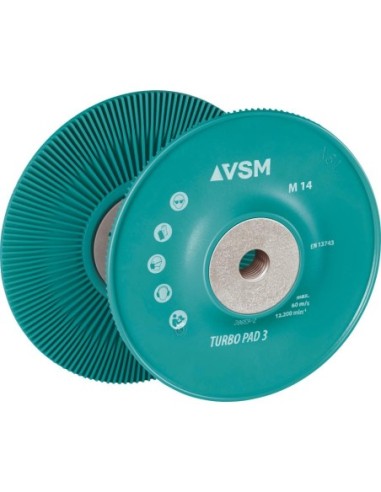 Plato apoyo TURBO PAD 3 M14 125mm VSM