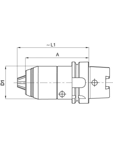 Portabrocas corto CNC DIN69893 refrig. int. 1-16mm HSK 63