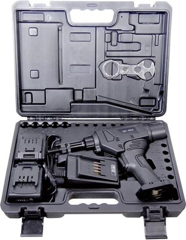 Remachadora p/tuerca rem.ciego a batería GO-RN 2 maletín 2Ah 36W 2x bat.y cargador M8-12 Goebel
