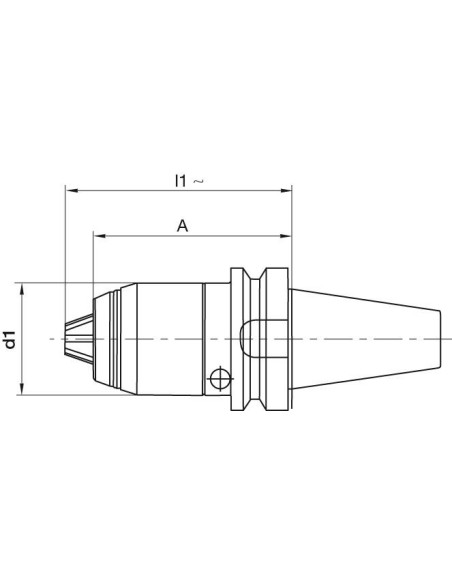 Portabrocas corto CNC JISB6339 refrigeración interior 1-16mm BT40