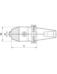 Portabrocas corto DIN69871 ADB SK40 1,5-16mm R/L FORTIS 2