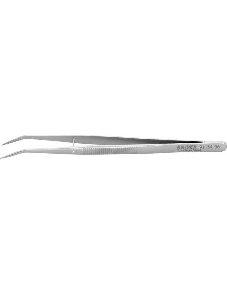 Pinza de precisión niquelada puntiaguda curvada 155mm KNIPEX