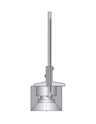 Pie de rey de profundidadc/ 2 patas y superficies de medición doble 300mm FORTIS