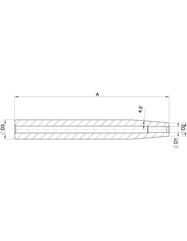 Portahtas de contracción prolongación extra-slim h6 200x20x6mm HAIMER