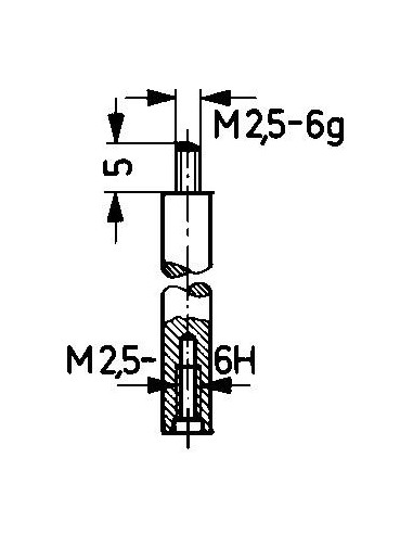 Pieza prolongación para inserto de medición 40mm KÄFER
