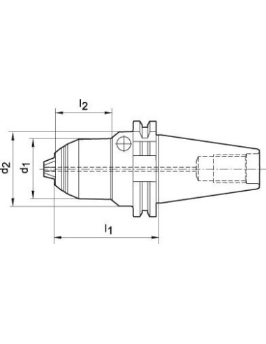 Portabrocas corto AKL DIN69871 0,5-10mm SK40 ALBRECHT