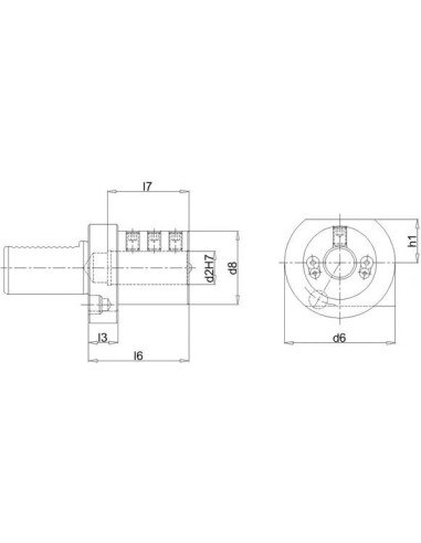 Soporte barra mandrinar VDI E2 40x12mm FORTIS