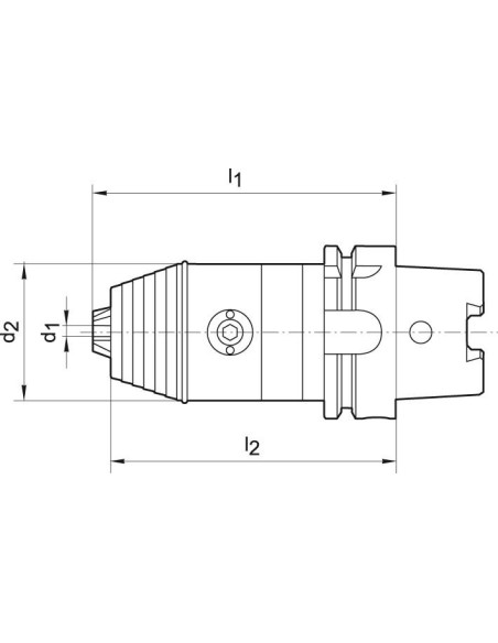 Portabrocas de precisión DIN69893A refrigeración interior 0,5-13 HSK-A 63 WTE