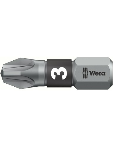 punta BiTorsion alta dureza 1/4 DIN3126C6,3 PZ3x25mm Wera