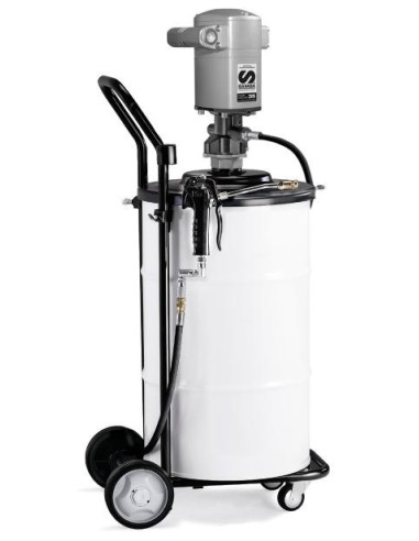 PAQUETE MÓVIL DE BOMBA NEUMÁTICA PUMPMASTER 35 - 60:1 PARA GRASA CON TAPA, BIDÓN 50 KG