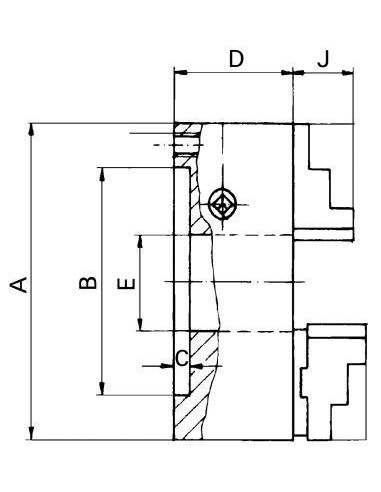 Plato torno 4 garras DURO-M 200/4 DIN 6350