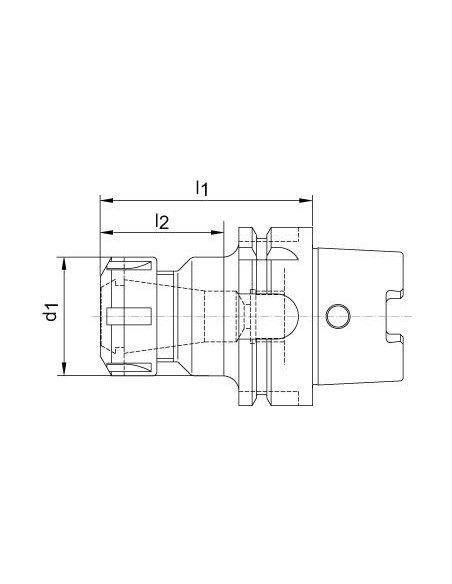 Portapinzas DIN69893A-ER HSK-A63 25x100 FORTIS