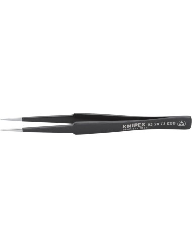 Pinza ESD US punta aguda 135mm negro KNIPEX