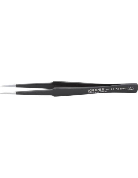 Pinza ESD US punta aguda 135mm negro KNIPEX