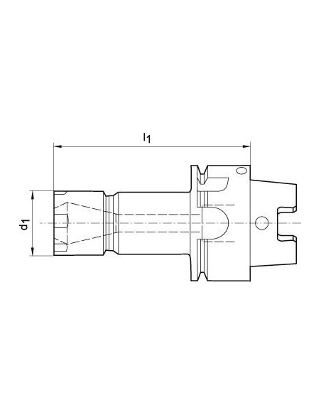 Portapinzas Mini ER DIN69893A HSK-A63 16x160mm FORTIS