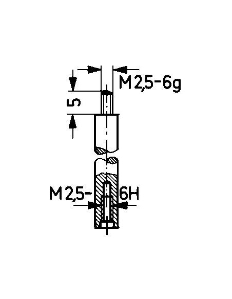 Pieza prolongación para inserto de medición 30mm KÄFER