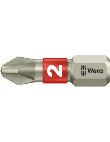 Punta inoxidable 1/4 DIN3126C6,3 PH2x25mm Wera