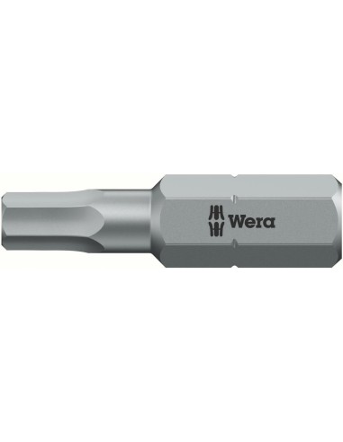 Punta dureza tenaz 1/4 DIN3126C6,3 hembra hex 6x25mm Wera