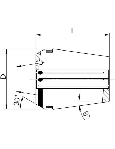 Pinza sujeción DIN6499B GERC25HPDD 8,0mm FAHRION