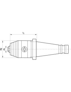 Portabrocas corto DIN2080SK40 1,5-16 R/L FORTIS 2