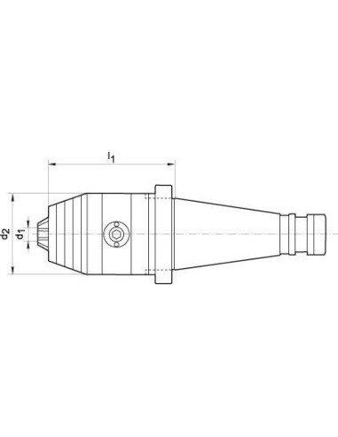 Portabrocas corto DIN2080SK40 1,5-16 R/L FORTIS