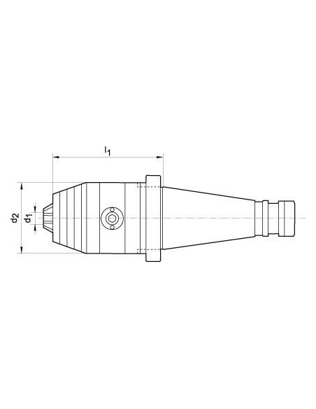 Portabrocas corto DIN2080SK40 1,5-16 R/L FORTIS