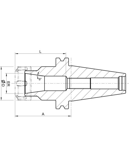 Portapinzas DIN69871AD SK50-ER16 FORMAT GT