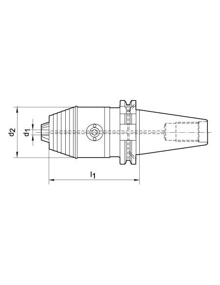 Portabrocas corto DIN69878 ADB R/L 2,5-16 SK40 WTE
