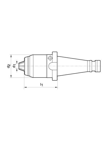 Portabrocas corto AKL DIN2080 1-16mm SK40 ALBRECHT