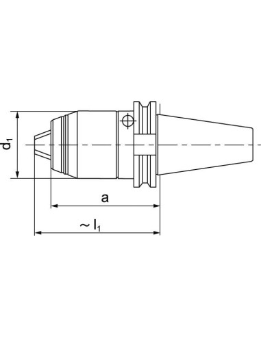 Portabrocas corto CNC DIN69871 refrigeración interior 1-16mm SK40