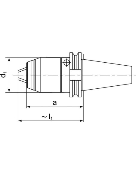 Portabrocas corto CNC DIN69871 refrigeración interior 1-16mm SK40