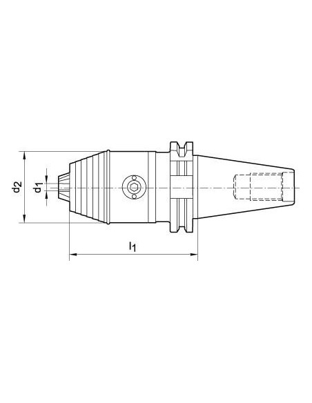 Portabrocas corto DIN69873 A R/L 2,5-16 SK40 WTE